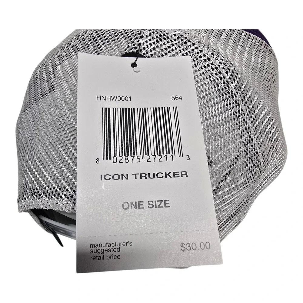 NEW Hurley Icon Solid‎ Trucker Hat Royal Purple White Cap Snapback Mesh Tags